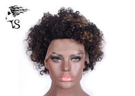 Short Kinky Curly Indian Remy Full Lace Wigs Human Hair For African American Women